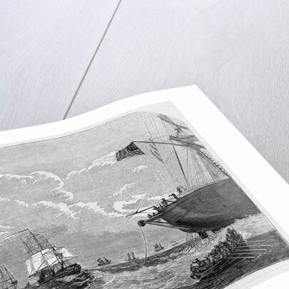 Laying the Cable in Mid Ocean Illustration by Anonymous