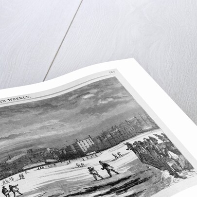 Crossing the Frozen East River, New York by Anonymous