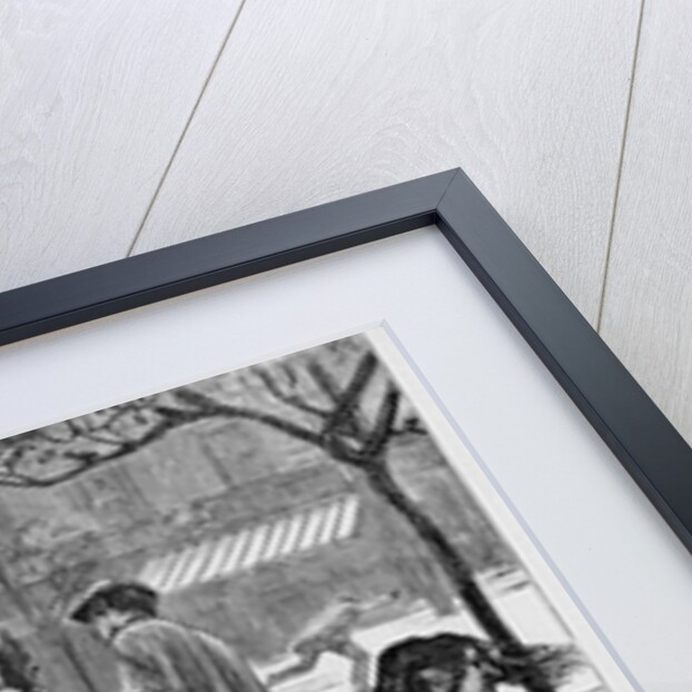 A Scene in Paris - Crossing a Street Under Fire by Anonymous