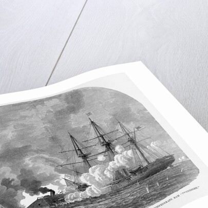 Civil War Naval Battle by Anonymous