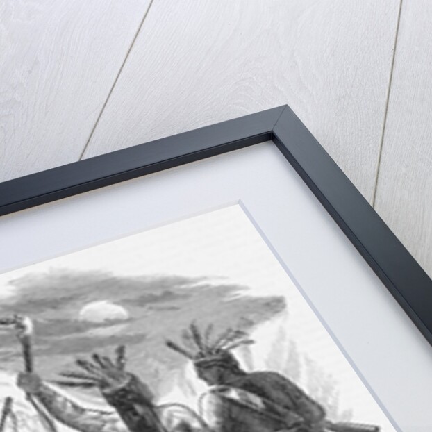 Ojibwa Warriors' War Dance Illustration by Anonymous