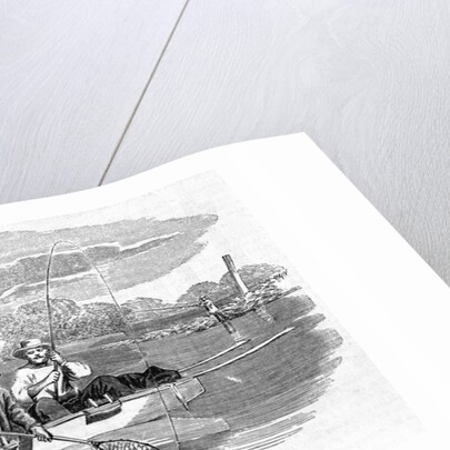 Sportsmen Fishing from Boat by Anonymous