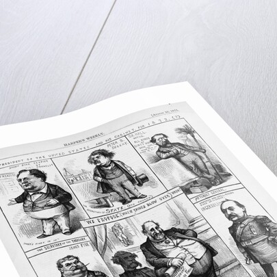 The President of the United States and His Cabinet, for 1872 Political Cartoon by Anonymous