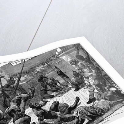 Taking in Live Stock for the Ashantee Expedition-Scene on Board Ship at Jellah Koffee by Anonymous