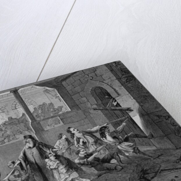 The war in Crete - the attack on the monastery of Arcadi. From an original sketch by Anonymous