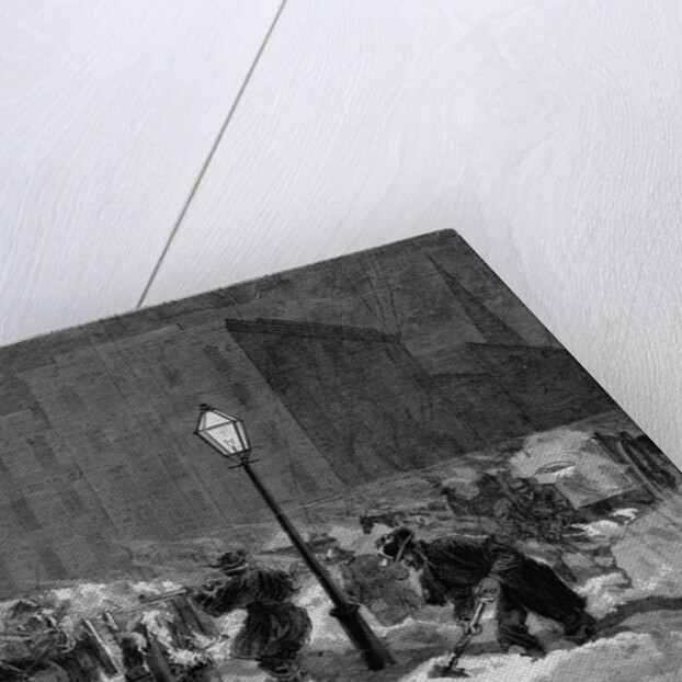 The snow-storm - carting snow fromt he streets of New York by Stanley Fox