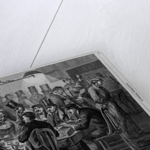 Scene in a New York faro bank - the critical moment; making " the turn." by Anonymous