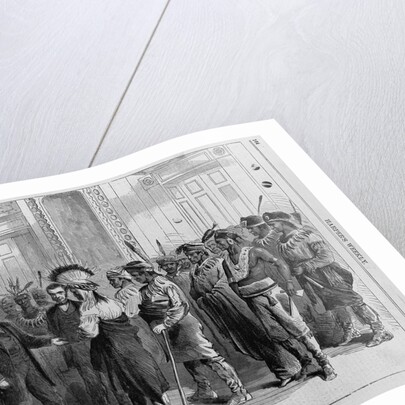 Indian delegations at Washington - presentation to the president. From a photograph by A. Gardner
