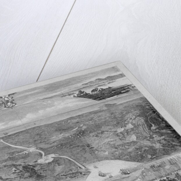 Birds-Eye View of the Suez Canal Magazine Illustration Published in Harper's Weekly by Anonymous