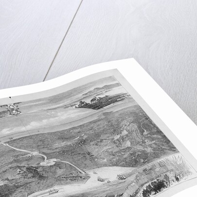 Birds-Eye View of the Suez Canal Magazine Illustration Published in Harper's Weekly by Anonymous