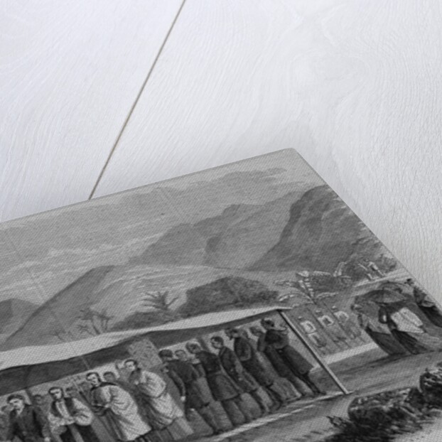 King Kamehameha V. laying the corner-stone of the bishop's church at Honolulu by G. H. Bu