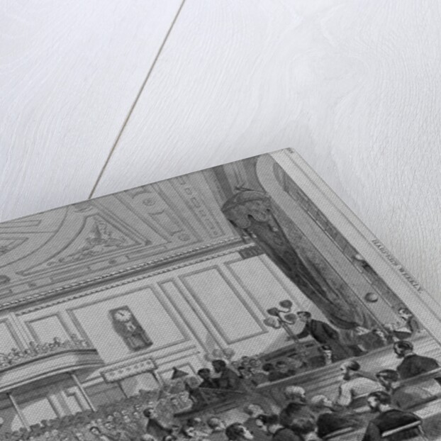 Magazine Illustration of President Wheeler at the Constitutional Convention in Albany by Stanley Fox