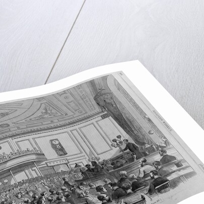 Magazine Illustration of President Wheeler at the Constitutional Convention in Albany by Stanley Fox