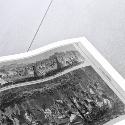 Indian lodge at Medicine Creek, Kansas - scene of the late indian peace council by J. How