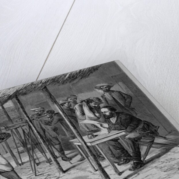 The war in Paraguay - headquarters of President Lopez. From a sketch by General McMahon by Anonymous