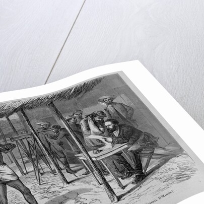 The war in Paraguay - headquarters of President Lopez. From a sketch by General McMahon by Anonymous