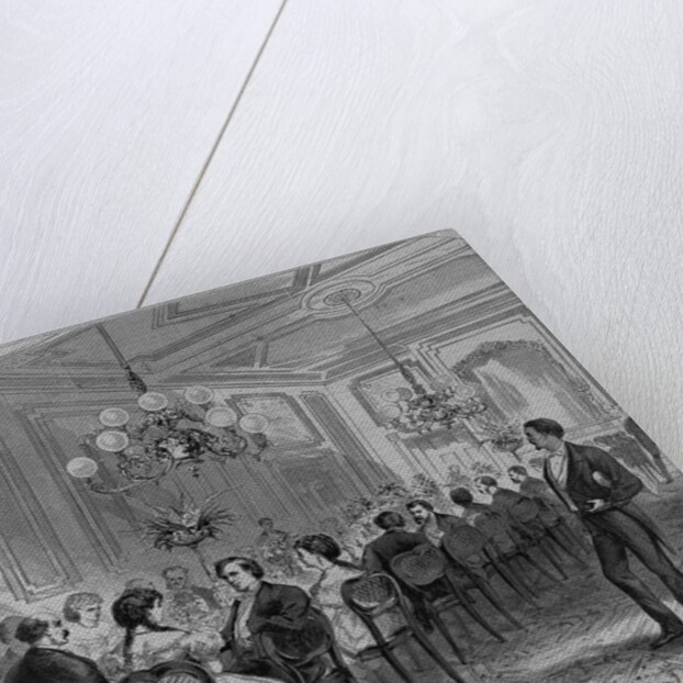 A state dinner at the white house. From a sketch by Theo. R. Davis by Anonymous