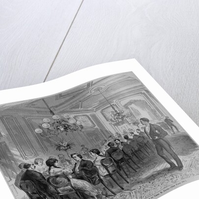 A state dinner at the white house. From a sketch by Theo. R. Davis by Anonymous