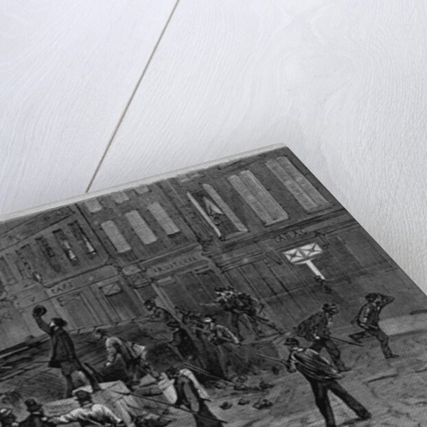 The recent troubles in Paris - attack on the barricades at Belleville, February 7 by Anonymous