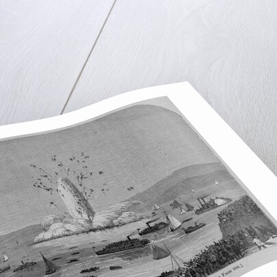 Blowling up Blossom Rock, San Francisco Harbor. From a sketch by L. R. Townsend by Anonymous