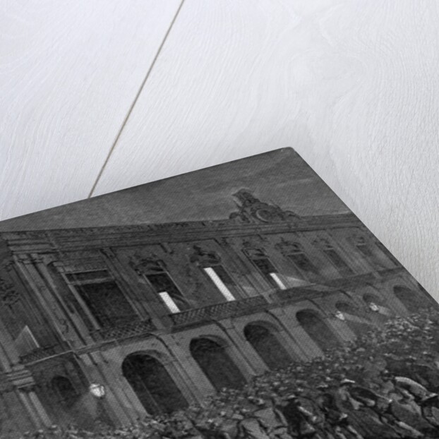 Mob in Front of the Captain-General's Palace, Havana, Cuba, June 1, 1869 by Anonymous