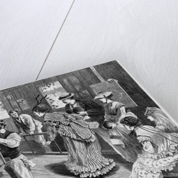 Women and Men Bowling by Anonymous