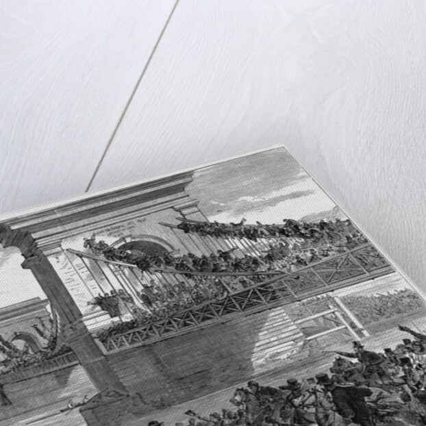 The International Boat-Race - Harvard Leading, at Hamersmith Bridge by Anonymous