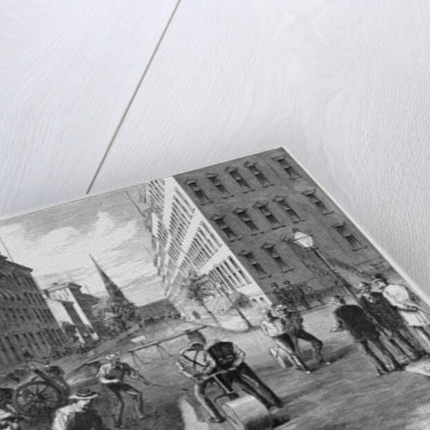 Workmen Laying the Concrete Pavement in New York City by Anonymous