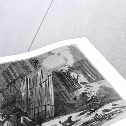 A street in Strasbourg during the bombardment by Anonymous