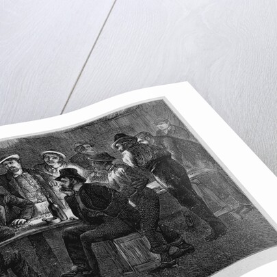 Diamond miners gambling at night by Anonymous