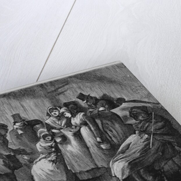 Parisians waiting to procure ration tickets by Anonymous