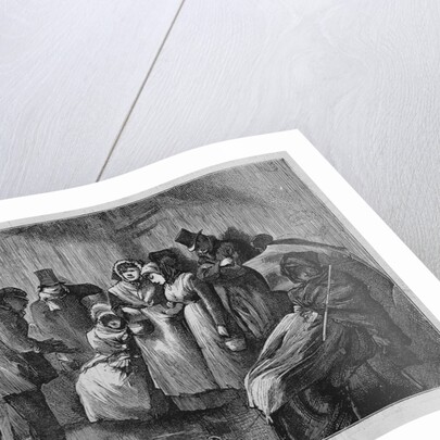 Parisians waiting to procure ration tickets by Anonymous