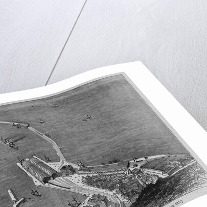 From Dover to Calais - Bird's Eye View of the Proposed Harbor at Dover by Anonymous