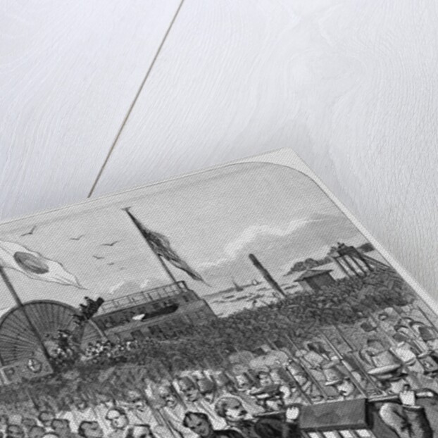The landing of the japanese embassy, with treaty in a box, at the navy yard, Washington by Anonymous
