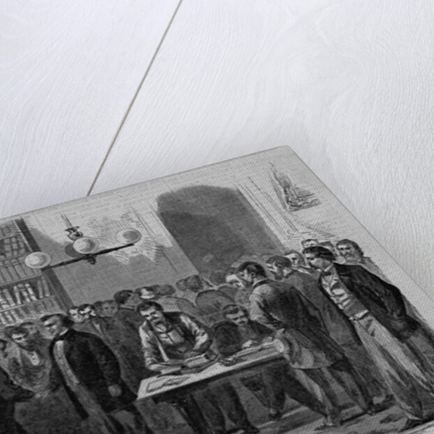 President Andrew Johnson Pardoning Rebels at the White House by Anonymous