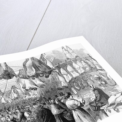 Christmas-Beef and Mutton in Washington Market, New York, 1865 by Anonymous