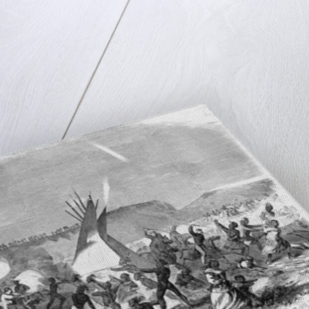 The Sioux War-Cavalry Charge of Sully's Brigade at the Battle of White Stone Hill, September 3, 1863 by Anonymous