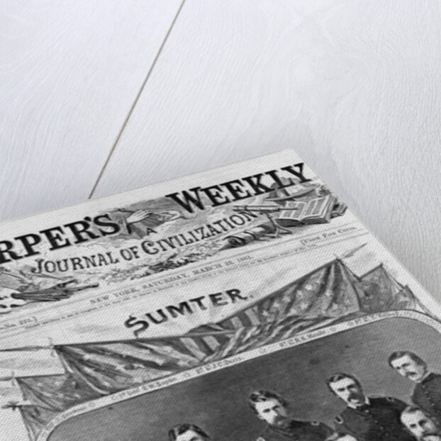 Major Anderson's Command at Fort Sumter Magazine Illustration Published in Harper's Weekly by Anonymous