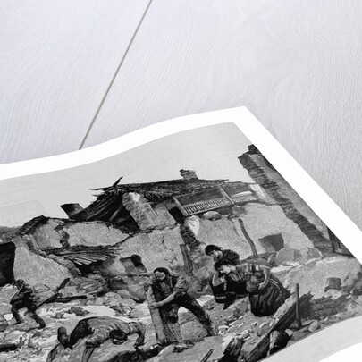 Searching the ruins at Diano-Marina on the coast of Italy. The earthquake along the Riviera by Anonymous