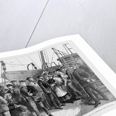 The steerage passengers of a European steamer being examined by the Health Officers by A. Berghaus