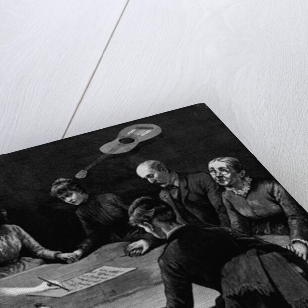 An Evening Seance Newspaper Illustration by Anonymous