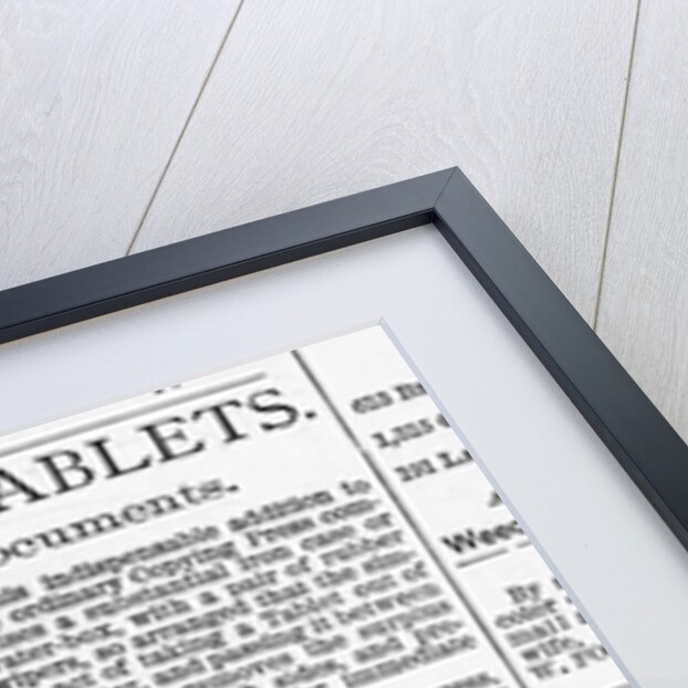 Patent Dampening Tablets Advertisement by Anonymous