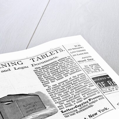Patent Dampening Tablets Advertisement by Anonymous