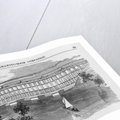 Bridge of the Milwaukie and Chicago Railroad, at Racine, Wisconsin Illustration by Anonymous