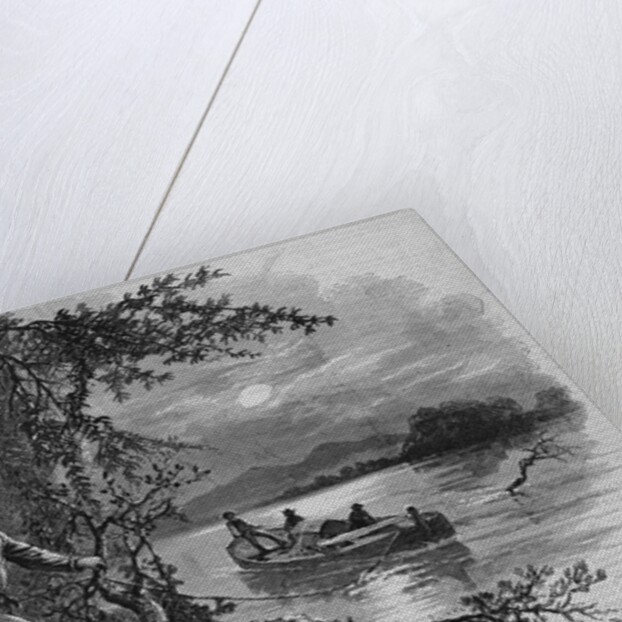 Half Breeds and French Voyageurs Towing a Boat Illustration Published in Frank Leslie's Illustrated Newspaper by Anonymous