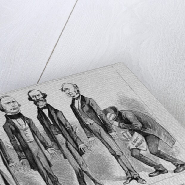 Very Much Too Thin Political Cartoon Published in Frank Leslie's Illustrated Newspaper by Anonymous