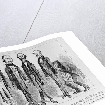 Very Much Too Thin Political Cartoon Published in Frank Leslie's Illustrated Newspaper by Anonymous