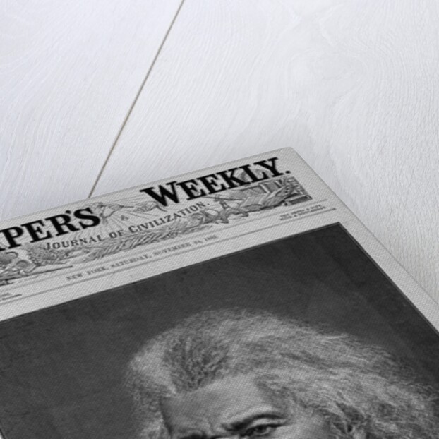 Harper's Weekly Magazine Cover with Portrait of Frederick Douglass by Anonymous
