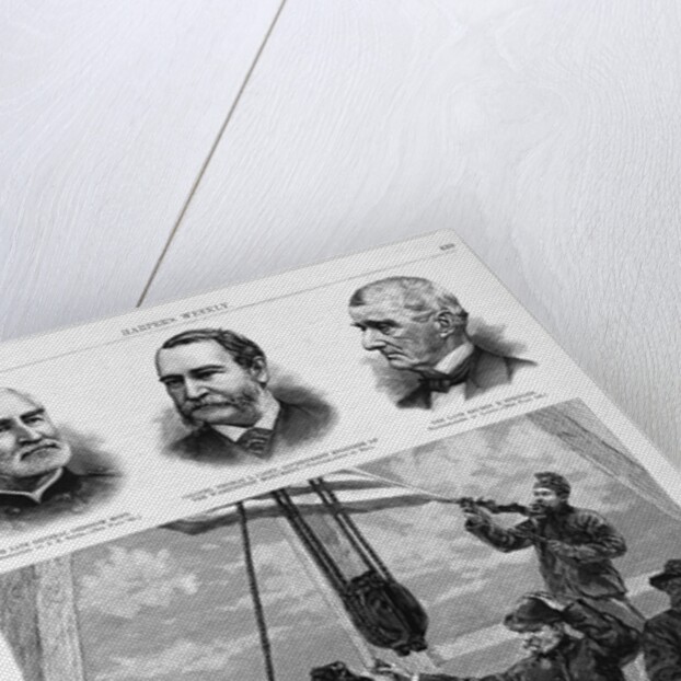 572 Feet High - Setting the cap stone on the Washington Monument. From a sketch on the spot by S.H. Nealy by Anonymous