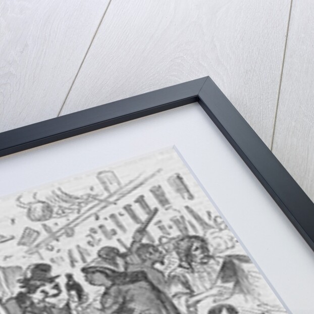 Drawing of People Looting a Shop in New York City by Anonymous